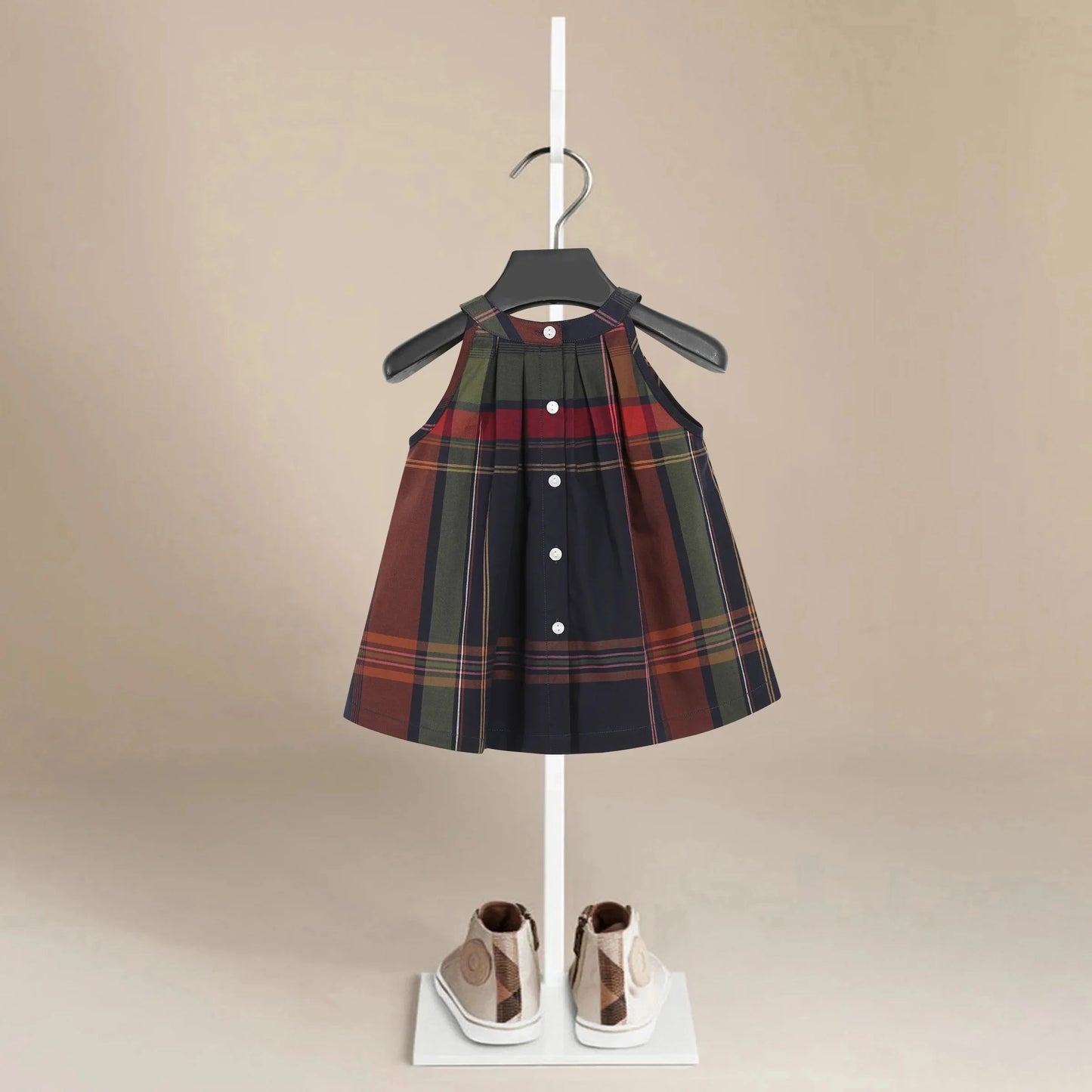 Tartan Boho Girls Dress