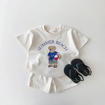 Baby Bear T-shirt and Shorts Set - Peachy Bloomers