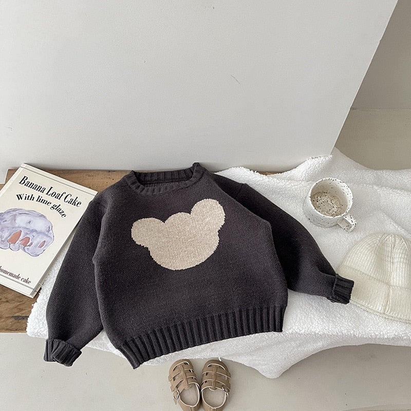 Bear Knit Sweater - Peachy Bloomers