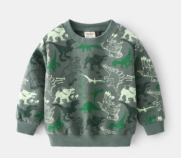 Dinosaur Sweatshirt and Sweatpants Set