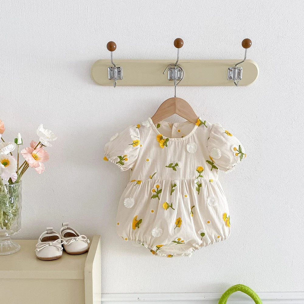 Daisy Flower Baby Cotton Romper