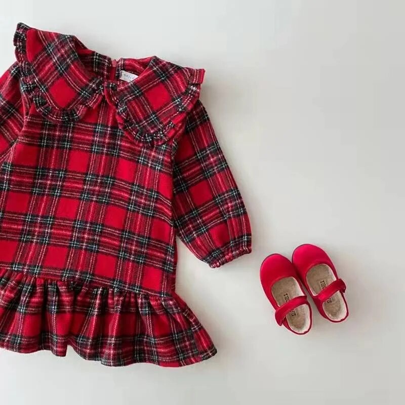 PLAID RED DRESS