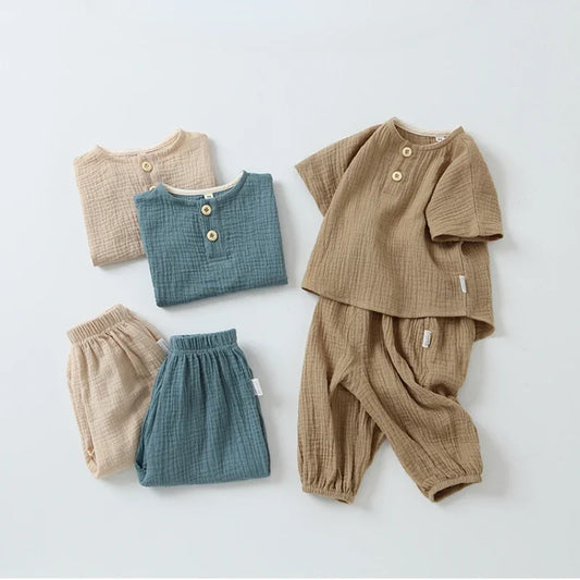 Unisex Organic Cotton Muslin Baby Set