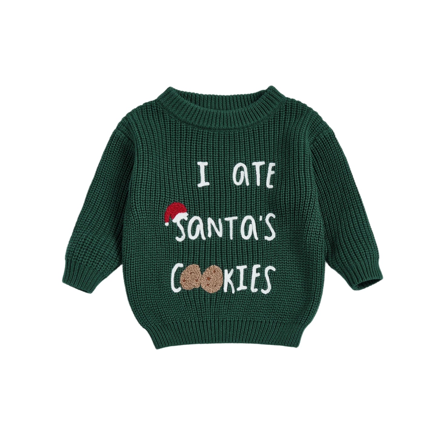 Toddler Christmas Knit Sweater - I ate Santas Cookies