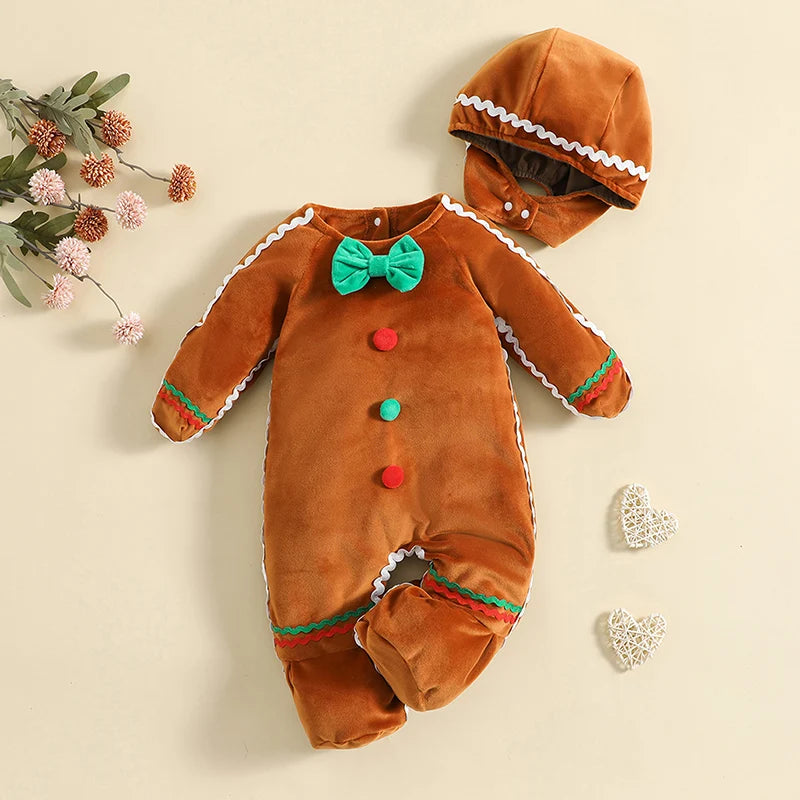 Baby Boy Gingerbread Christmas Jumpsuit