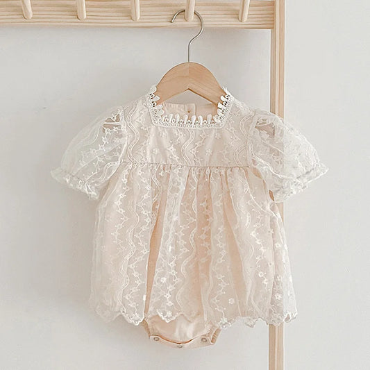 Camile Lace Onesie Romper - Peachy Bloomers