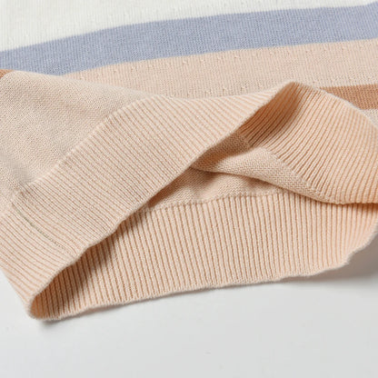 Stripe Cotton Knit Top and Shorts Set