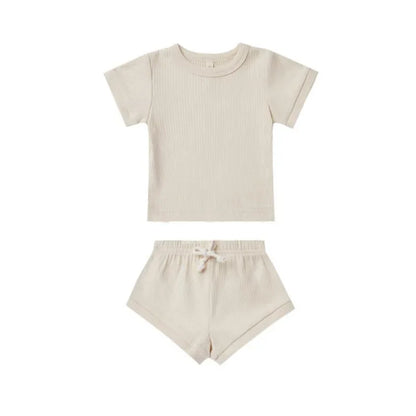 Baby Cotton T-shirt and Shorts Set - Peachy Bloomers