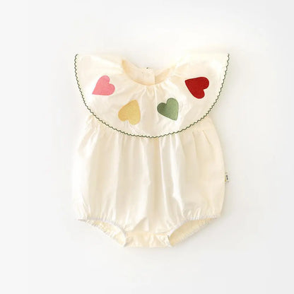 Rainbow Heart Baby Romper