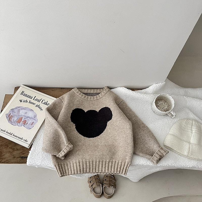 Bear Knit Sweater - Peachy Bloomers