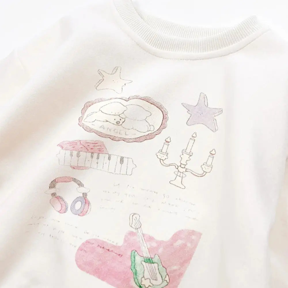 Girls Princess Sweatshirt and Pants Set