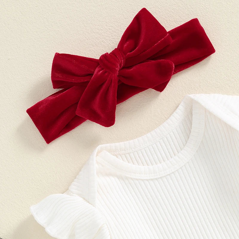 Holiday Christmas Girls Dress - 3 Piece Set