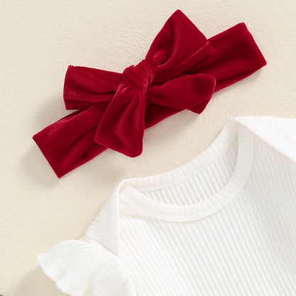 Holiday Christmas Girls Dress - 3 Piece Set