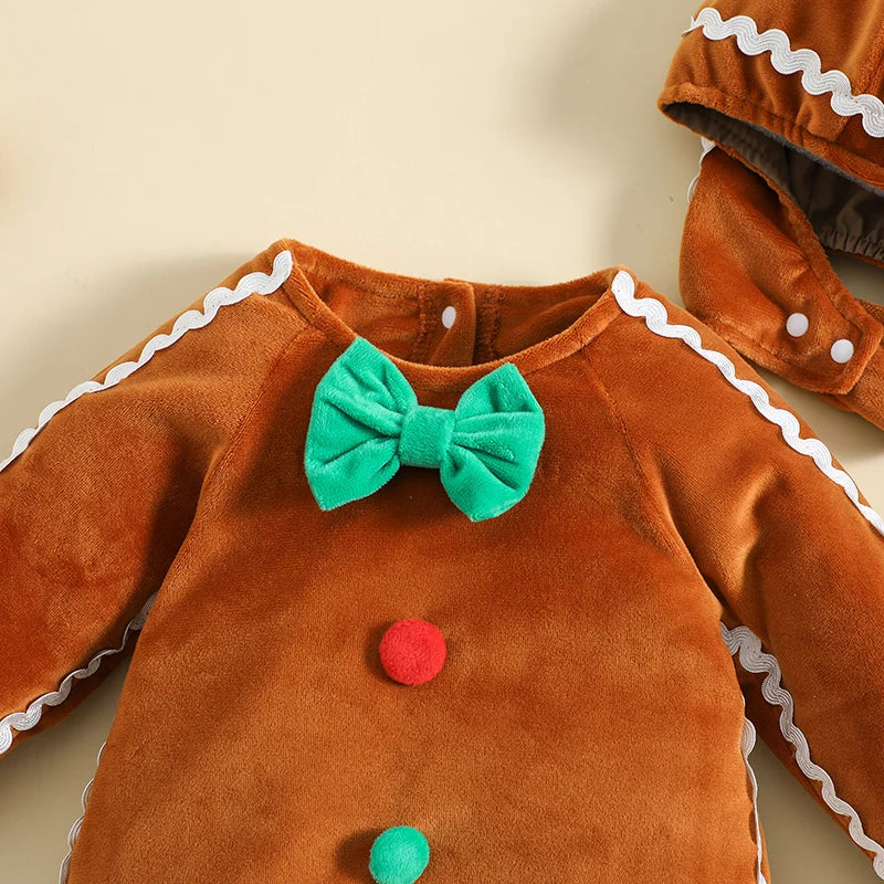 Baby Boy Gingerbread Christmas Jumpsuit