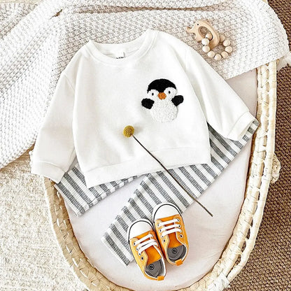 Baby Penguin Sweatshirt and Leggings 2-Piece Set