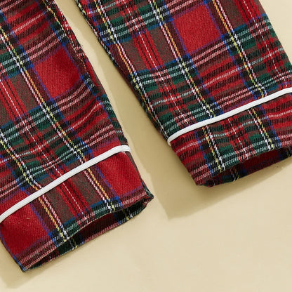 Infant Red Plaid  Holiday Jumpsuit