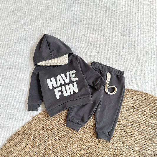 Have A Fun Sweatshirt and Sweatpants Set - Peachy Bloomers