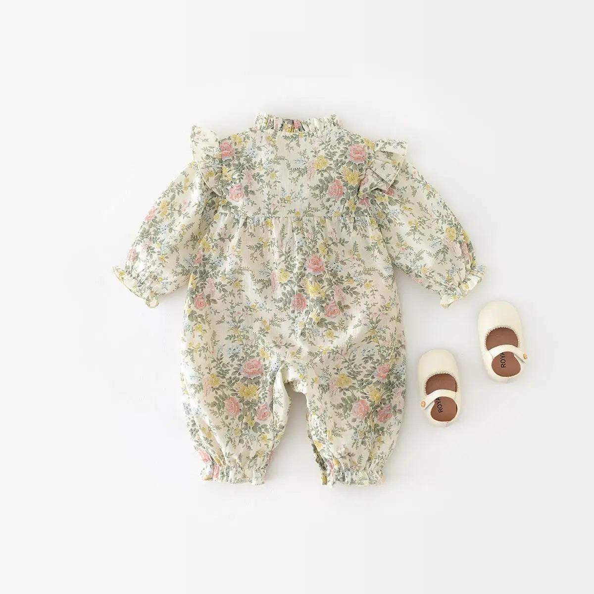 Baby Girls Floral Romper - Peachy Bloomers