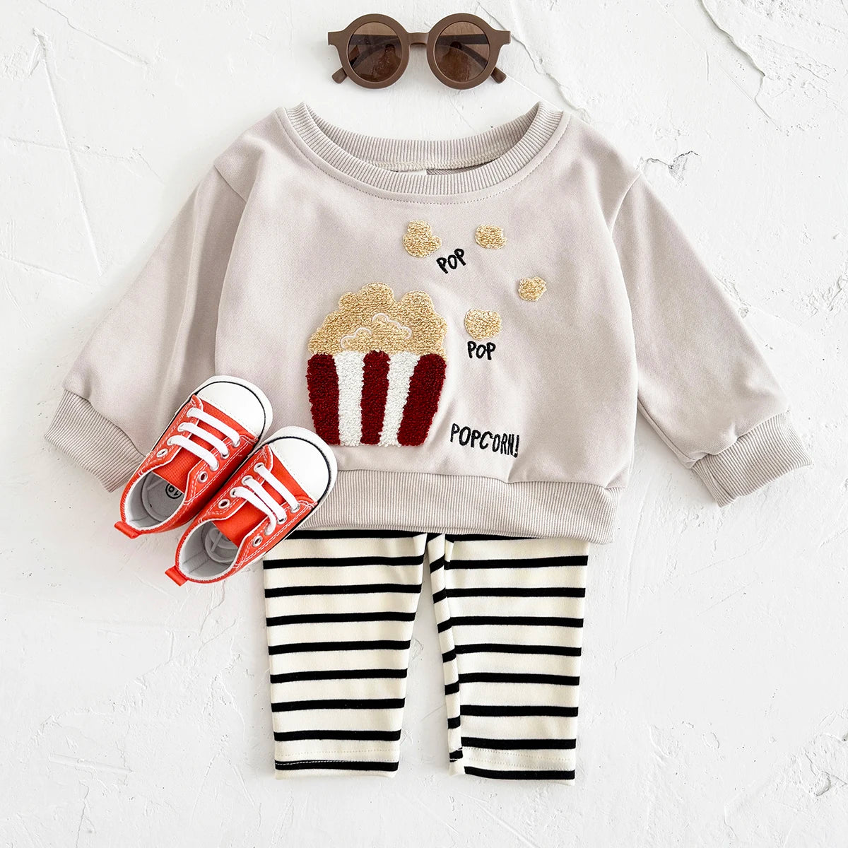 Popcorn Sweatshirt and Leggings Set