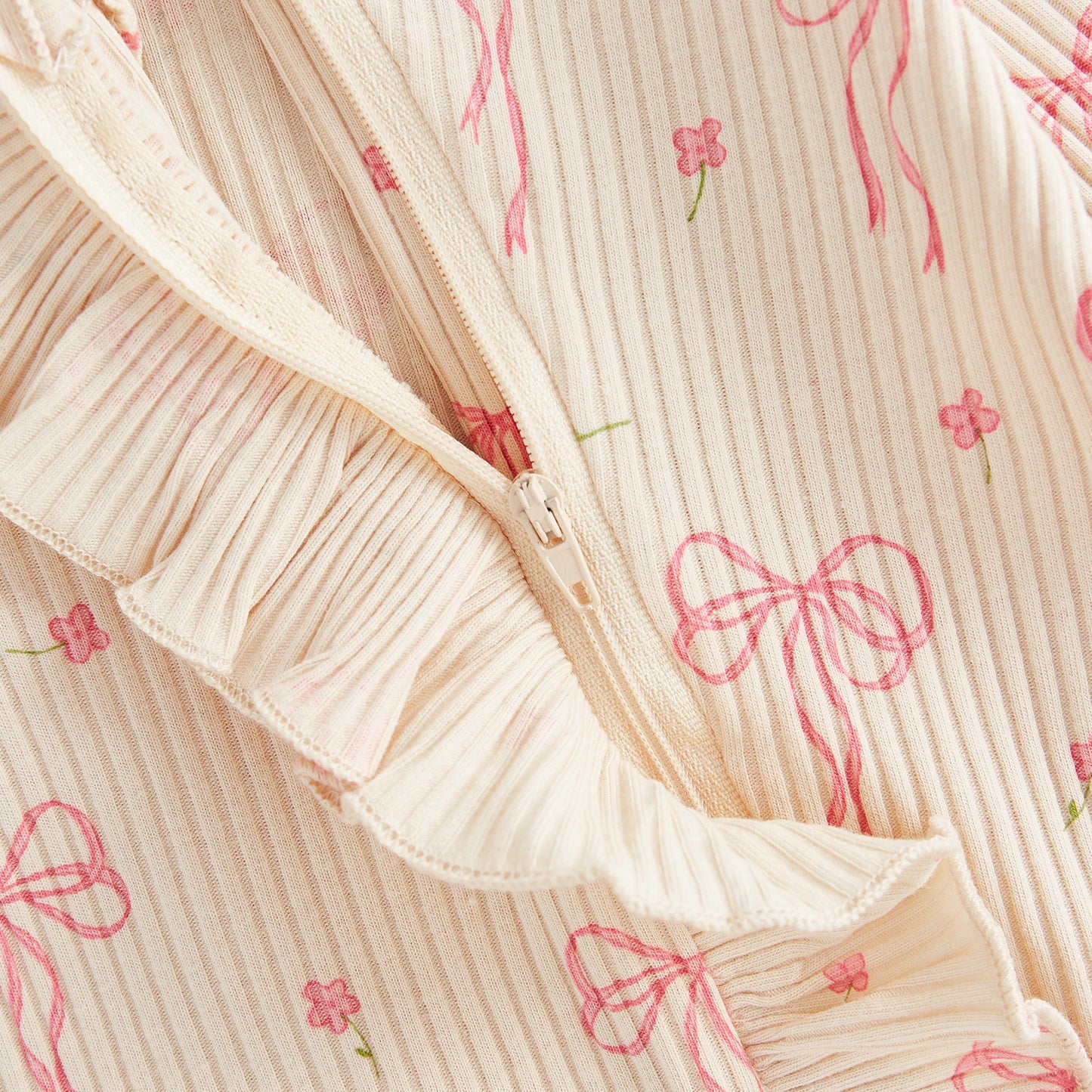 Newborn Ruffle Bow Jumpsuit with Headband