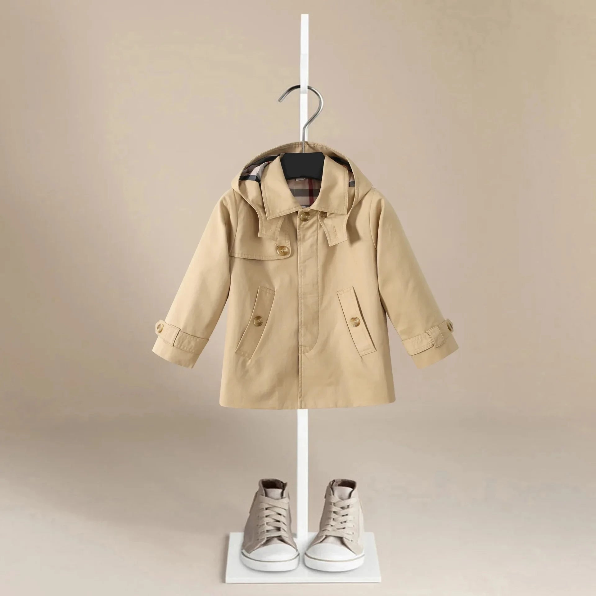 Classic British Trench Jacket with Matching Pants - Peachy Bloomers