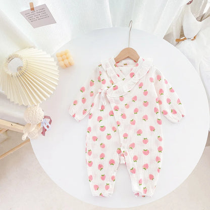 Strawberry Baby Cotton Jumpsuit