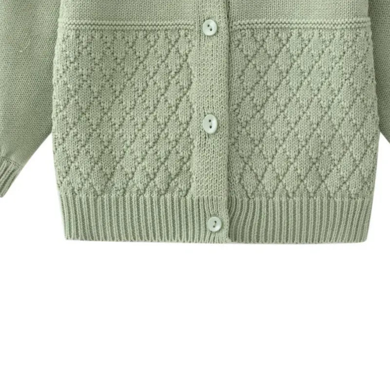 Pink Flower Embroidery Knit Cardigan