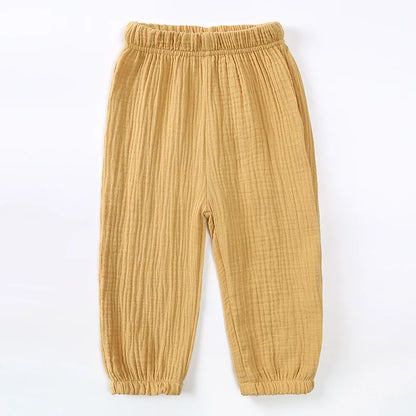 Organic Cotton Muslin Baby Pants – Soft, Breathable & Stylish
