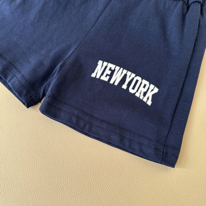 New York Cotton T-Shirt & Shorts Set