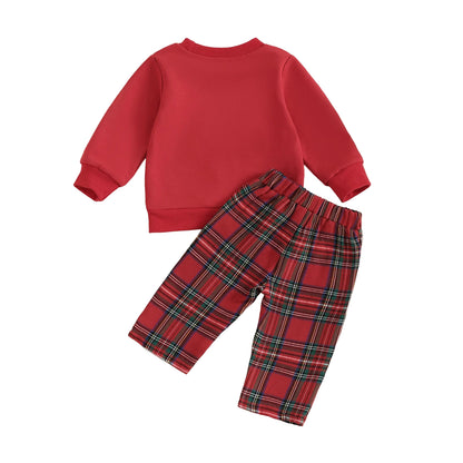 Toddler Santa Sweatshirt & Pants Set