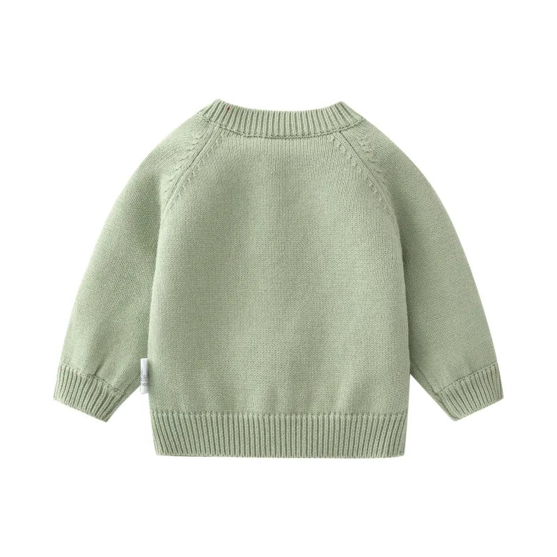 Pink Flower Embroidery Knit Cardigan