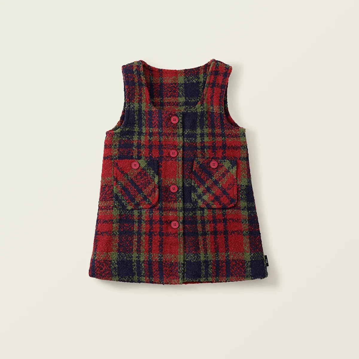 Girls Tartan Quilted Dress