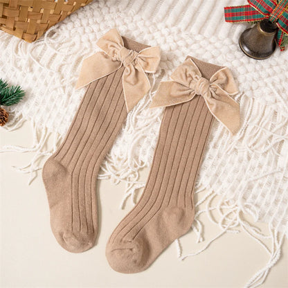 Baby Girls Bow Glittery Socks