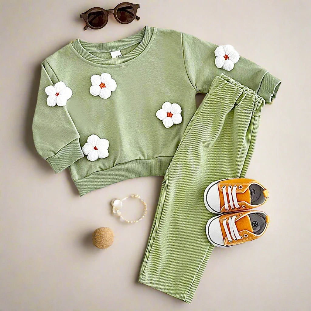 Baby Girls Flower 2-piece Set