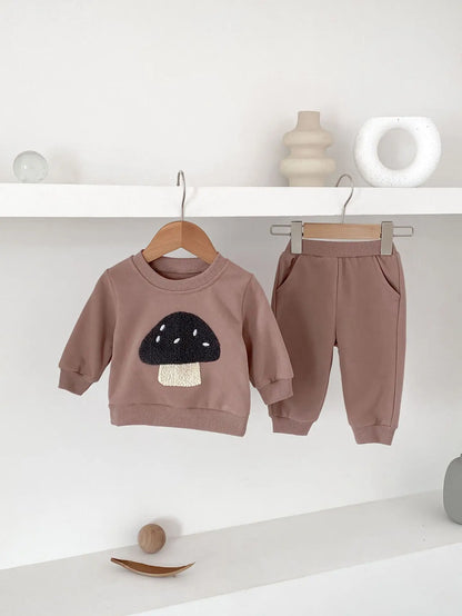 Mashroom Sweatshirt and Sweatpants Set