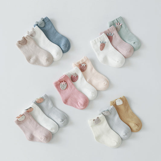 Baby Print Cotton Socks - Peachy Bloomers