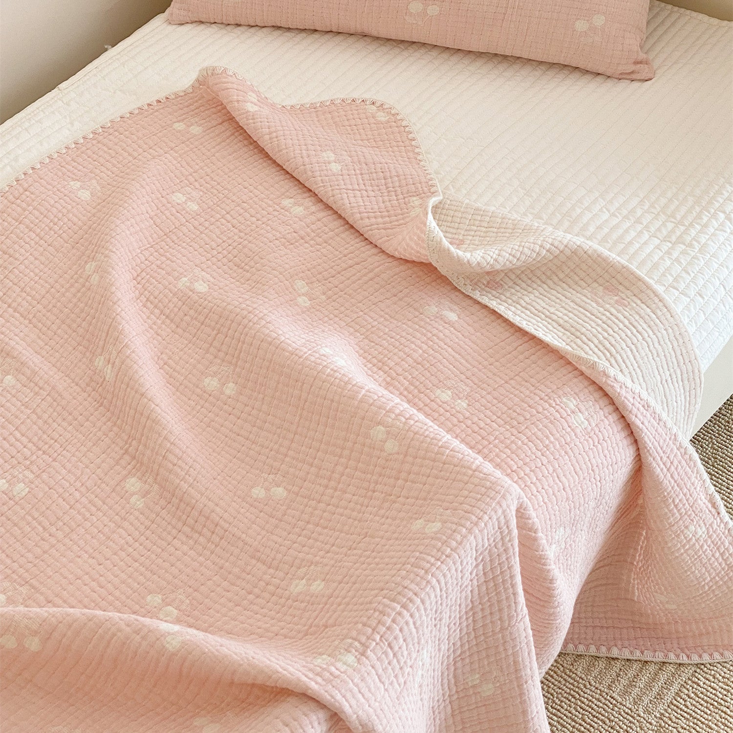 Baby Blanket 3 Layers Gauze - Peachy Bloomers