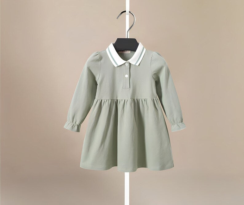 Sage Organic Cotton Polo Dress