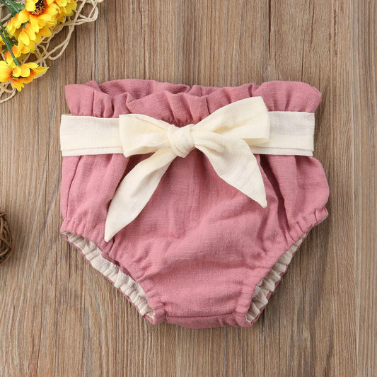 BABY BOW-TIE COTTON BLOOMERS - Peachy Bloomers