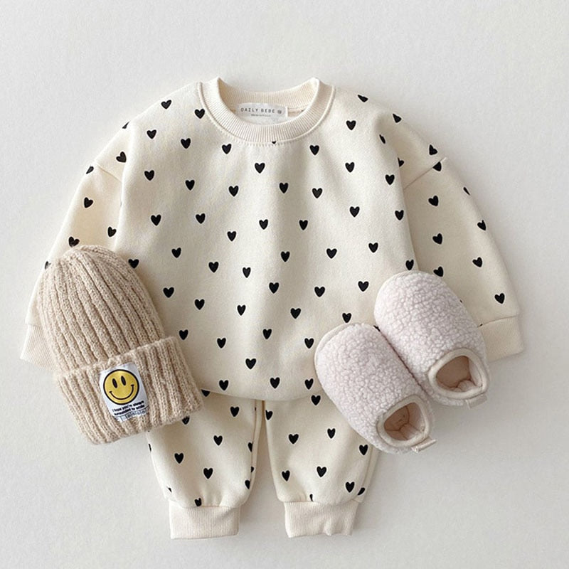 Full Heart Baby Clothing Set - Peachy Bloomers